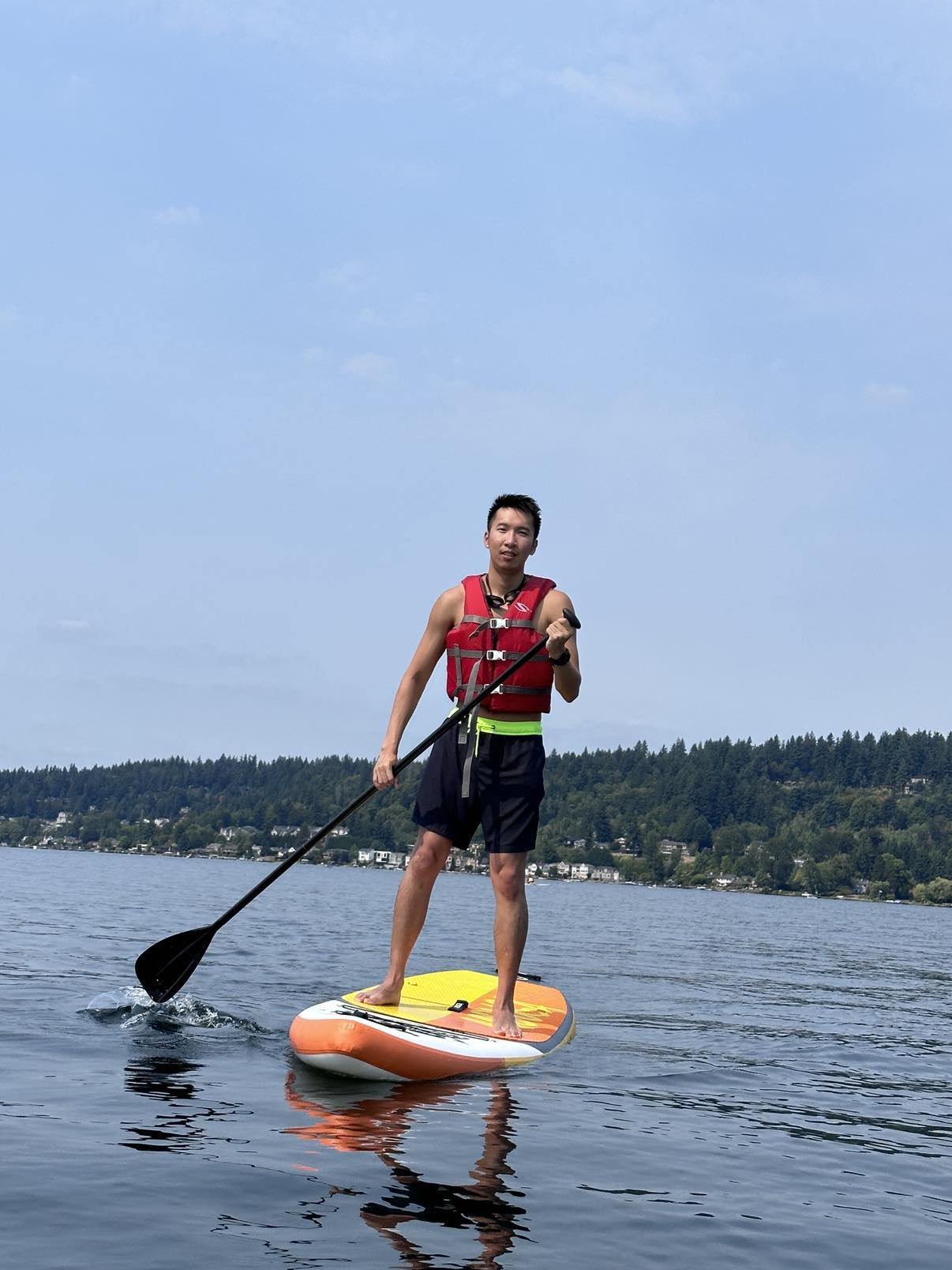 Me on standing paddle board